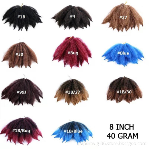 Colorful Soft Afro Kinky Curly Crochet Hair Extension Crochet Braid Marley Hair Braids Mali Bob